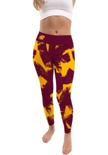 Central Michigan Chippewas Womens Maroon Paint Brush Plus Size Athletic Pants