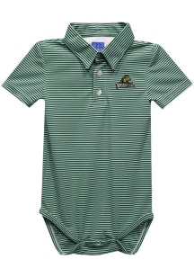 Vive La Fete Wright State Raiders Baby Green Pencil Stripe Short Sleeve One Piece Polo