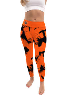 Idaho State Bengals Womens Orange Paint Brush Plus Size Athletic Pants