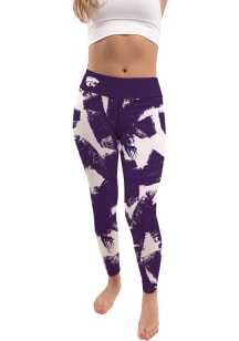 K-State Wildcats Womens Purple Paint Brush Plus Size Athletic Pants