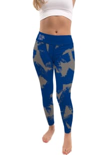 Memphis Tigers Womens Blue Paint Brush Plus Size Athletic Pants