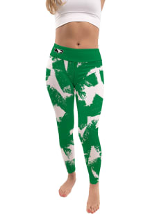 North Dakota Fighting Hawks Womens Green Paint Brush Plus Size Athletic Pants