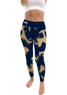 Oral Roberts Golden Eagles Womens Navy Blue Paint Brush Pants
