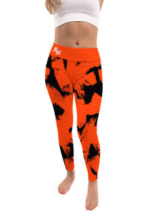 Sam Houston State Bearkats Womens Orange Paint Brush Plus Size Athletic Pants