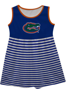 Florida Gators Toddler Girls Blue Stripes Short Sleeve Dresses