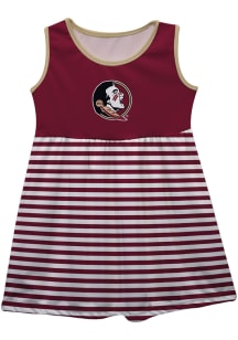Florida State Seminoles Toddler Girls Maroon Stripes Short Sleeve Dresses