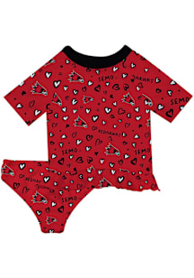 Vive La Fete Southeast Missouri State Redhawks Girls Red Rash Guard Short Sleeve Tee