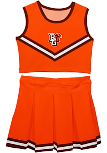 Vive La Fete Bowling Green Falcons Girls Orange Ashley 2 Pc Set Cheer
