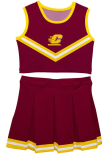 Vive La Fete Central Michigan Chippewas Girls Maroon Ashley 2 Pc Set Cheer