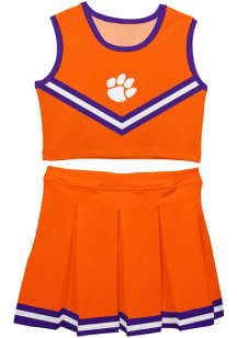 Vive La Fete Clemson Tigers Girls Orange Ashley 2 Pc Set Cheer