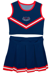 Vive La Fete Florida Atlantic Owls Girls Blue Ashley 2 Pc Set Cheer