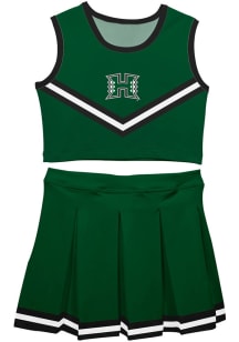 Vive La Fete Hawaii Warriors Girls Green Ashley 2 Pc Set Cheer