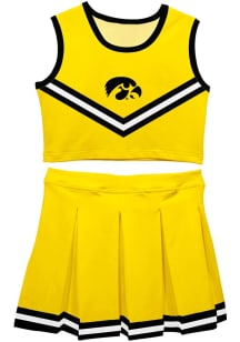 Girls Iowa Hawkeyes Gold Vive La Fete Ashley 2 Pc Cheer Set