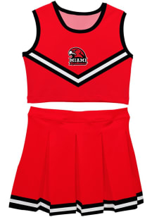 Vive La Fete Miami RedHawks Girls Red Ashley 2 Pc Set Cheer