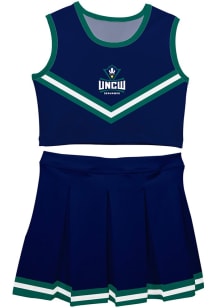 Vive La Fete UNCW Seahawks Girls Navy Blue Ashley 2 Pc Set Cheer