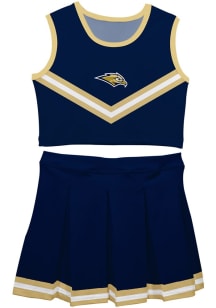 Vive La Fete Oral Roberts Golden Eagles Girls Navy Blue Ashley 2 Pc Set Cheer