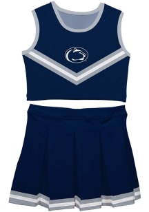 Girls Penn State Nittany Lions Navy Blue Vive La Fete Ashley 2 Pc Cheer Set