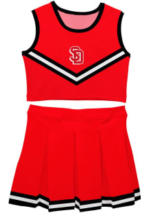 Vive La Fete South Dakota Coyotes Girls Red Ashley 2 Pc Set Cheer