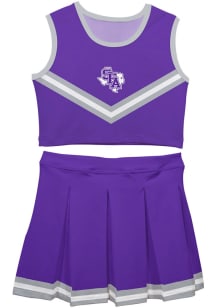 Vive La Fete SFA Lumberjacks Girls Purple Ashley 2 Pc Set Cheer