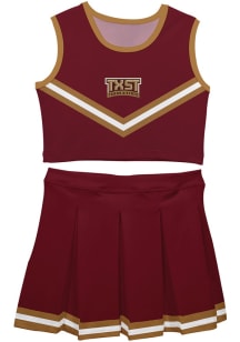 Vive La Fete Texas State Bobcats Girls Maroon Ashley 2 Pc Set Cheer