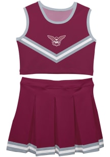 Vive La Fete Texas Womans University Girls Maroon Ashley 2 Pc Set Cheer