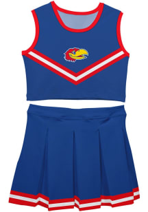 Vive La Fete Kansas Jayhawks Girls Blue Ashley 2 Pc Set Cheer