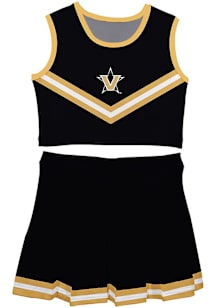 Vive La Fete Vanderbilt Commodores Girls Black Ashley 2 Pc Set Cheer