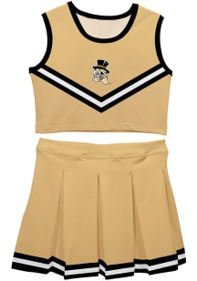 Vive La Fete Wake Forest Demon Deacons Girls Gold Ashley 2 Pc Set Cheer