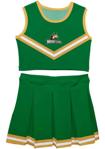 Vive La Fete Wright State Raiders Girls Green Ashley 2 Pc Set Cheer