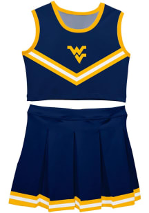 Vive La Fete West Virginia Mountaineers Girls Blue Ashley 2 Pc Set Cheer