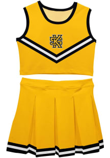 Vive La Fete Kennesaw State Owls Girls Gold Ashley 2 Pc Set Cheer