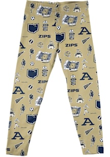 Vive La Fete Akron Zips Girls Gold Impressions Bottoms Leggings