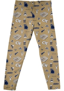 Vive La Fete GA Tech Yellow Jackets Girls Gold Impressions Bottoms Leggings