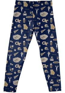 Vive La Fete GA Tech Yellow Jackets Girls Navy Blue Impressions Bottoms Leggings