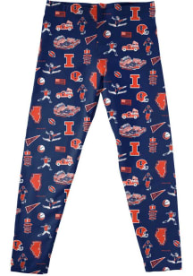 Girls Illinois Fighting Illini Blue Vive La Fete Impressions Leggings