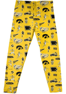 Girls Iowa Hawkeyes Gold Vive La Fete Impressions Leggings