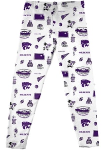 Girls K-State Wildcats White Vive La Fete Impressions Leggings