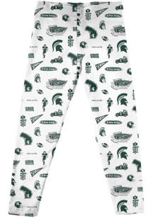 Girls Michigan State Spartans White Vive La Fete Impressions Leggings