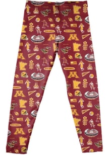 Girls Minnesota Golden Gophers Maroon Vive La Fete Impressions Leggings