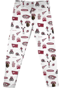 Vive La Fete Montana Grizzlies Girls White Impressions Bottoms Leggings