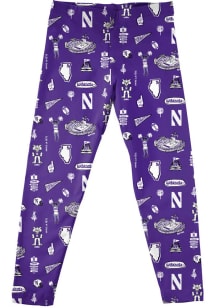 Girls Northwestern Wildcats Purple Vive La Fete Impressions Leggings