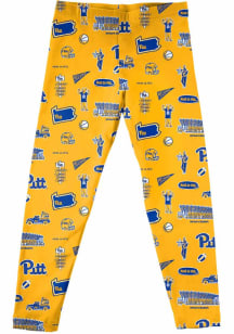 Girls Pitt Panthers Gold Vive La Fete Impressions Leggings