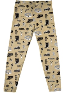 Girls Purdue Boilermakers Gold Vive La Fete Impressions Leggings