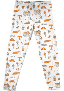 Vive La Fete Tennessee Volunteers Girls White Impressions Bottoms Leggings