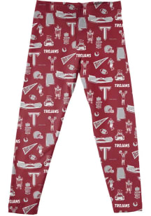 Vive La Fete Troy Trojans Girls Maroon Impressions Bottoms Leggings