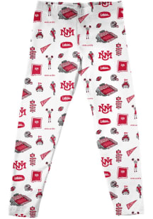 Vive La Fete New Mexico Lobos Girls White Impressions Bottoms Leggings