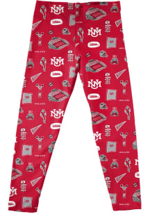 Vive La Fete New Mexico Lobos Girls Red Impressions Bottoms Leggings