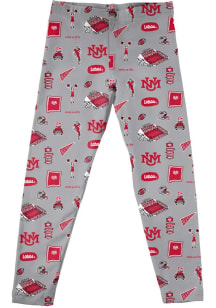 Vive La Fete New Mexico Lobos Girls Grey Impressions Bottoms Leggings