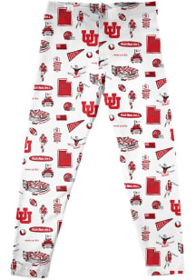 Vive La Fete Utah Utes Girls White Impressions Bottoms Leggings