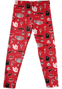 Vive La Fete Utah Utes Girls Red Impressions Bottoms Leggings